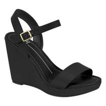 Sandália Feminina Anabela Preto Moleca 5411.1502