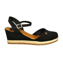 Sandalia Feminina Anabela Salto Nobuck Bebecê T5828-162