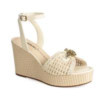 Sandália Feminina Anabela Trama DAKOTA Y9871 - Off White - 37