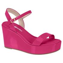 Sandália Feminina Anabela Verniz Pink Moleca 5492.102