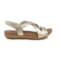 Sandália Feminina Anatômica em Couro Usaflex R1804 Dourado