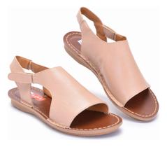 Sandália Feminina Artesanal Em Couro Legitimo Conforto Plus
