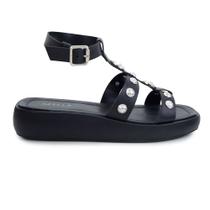 Sandália Feminina Azillê Fancy Preta - 50350