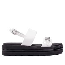 Sandália Feminina Bebecê Flatform com Corrente Branco Sandália Feminina Bebecê Flatform com Corrente Branco