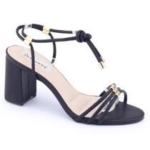 Sandália feminina Bebecê T6021-039 salt bloco tira amarração Sandália feminina Bebecê T6021-039 salt bloco tira amarração