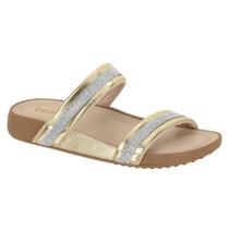 Sandalia Feminina Beira Rio 8542100 Flatform Tiras Metalizadas