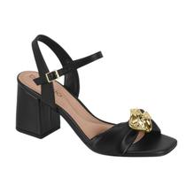 Sandalia Feminina Beira Rio Conforto Festa Salto Bloco Médio Detalhes Metal Casual Ref: 8436.241 Sandalia Feminina Beira Rio Conforto Festa Salto Bloco Médio Detalhes Metal Casual Ref: 8436.241