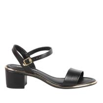 Sandália Feminina Beira Rio Preta Salto Estilo Sofisticado - Sandália Feminina Beira Rio Preta Salto Estilo Sofisticado -