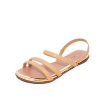 Sandália Feminina Beira Rio Rasteira REF: 8367641 NAPA-METAL GLAMOUR