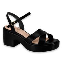 Sandalia Feminina Beira Rio Salto Anabela Bloco Leve Casual Ref: 8517.106