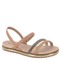 Sandália Feminina Beira Rio Strass Flat Conforto 8321.1546