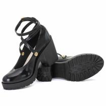 Sandália Feminina Blogueira Scarpin Boneca Delicado e Elegante