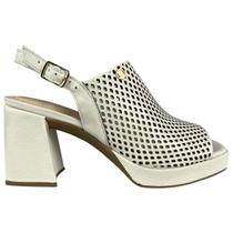 Sandália Feminina Bottero Couro Salto Meia Pata e Bloco Alto Sandália Feminina Bottero Couro Salto Meia Pata e Bloco Alto