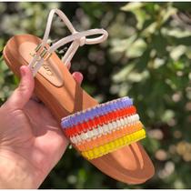 Sandália Feminina Calce Fácil Anatômica Ortopédica Colorida Lançamento