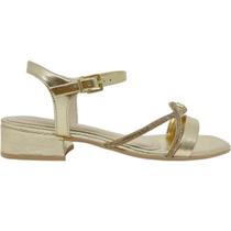 Sandália Feminina Casual Clássica Dia a Dia Passeio Trabalho com Strass Salto Baixo Conforto Ramarim 2448251