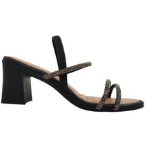 Sandália Feminina Casual Dia a Dia Passeio Trabalho com Strass Salto Grosso Médio Conforto Mississipi Mc414 Sandália Feminina Casual Dia a Dia Passeio Trabalho com Strass Salto Grosso Médio Conforto Mississipi Mc414