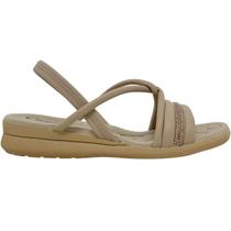Sandália Feminina Casual Dia a Dia Passeio Trabalho com Strass Total Confort Campesi L9712