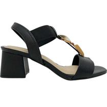 Sandália Feminina Casual Dia a Dia Passeio Trabalho Salto Médio Conforto com Pedrarias Modare 7172.113