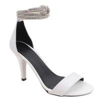 Sandalia Feminina Casual Salto Alto Moderna Luxo Tiras em Strass Amarração Moda Festa Casamento Eleg Sandalia Feminina Casual Salto Alto Moderna Luxo Tiras em Strass Amarração Moda Festa Casamento Eleg