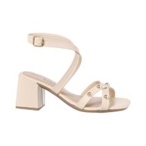 Sandália Feminina Casual Salto Bloco Grosso Elegante Casual
