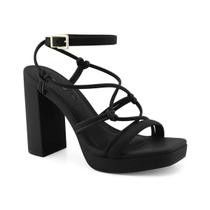 Sandalia Feminina Casual Salto Plataforma Grosso Ramarim 58202