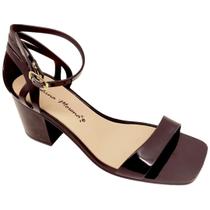 Sandalia Feminina Casual Social Salto Bloco Quadrado Festa