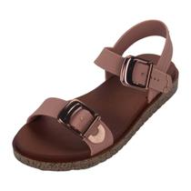 Sandalia Feminina Casual Solado Cortiça Flatform Estilo Zaxy