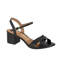 Sandália Feminina Casual Vizzano Salto Bloco Em X Confortável Vizzano Original