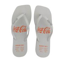 Sandália Feminina Coca-Cola Cc4387 Alma Square Branco