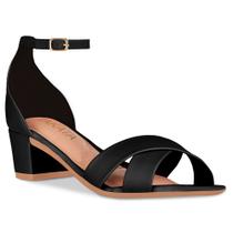 Sandalia Feminina Colorida Festa Salto Baixo Grosso Moda A3.14 C Sandalia Feminina Colorida Festa Salto Baixo Grosso Moda A3.14 C