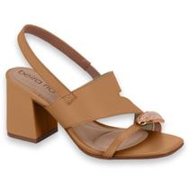 Sandalia Feminina Com Dedeira Beira Rio Salto Bloco 8436343