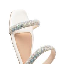 Sandália Feminina Com strass Rasteirinha Slide Chinelo Plano