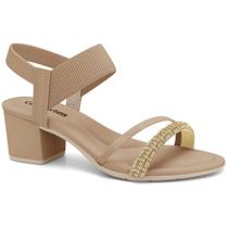 Sandália Feminina Comfortflex Brilho com Salto Bloco Sandália Feminina Comfortflex Brilho com Salto Bloco