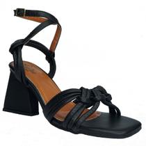 Sandália Feminina Confort Salto Grosso Social Elegante