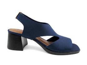 Sandália Feminina Confortaria Neoprene 7701051 Salto Bloco