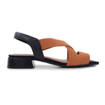 Sandália Feminina Confortaria Neoprene Marrom Sela - 6741011