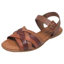 Sandália Feminina Conforto Moderna Couro New Face Sandália Feminina Conforto Moderna Couro New Face