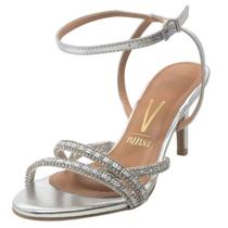 Sandalia Feminina Conforto Salto Baixo Festa Vizzano