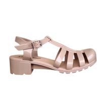 Sandália Feminina Cristal Aranha Salto Tiras Miss Miss 232