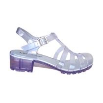 Sandália Feminina Cristal Aranha Salto Tiras Miss Miss 232