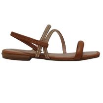 Sandalia Feminina Da Mississipi Rasteira Com Tiras Em Strass Sandalia Feminina Da Mississipi Rasteira Com Tiras Em Strass