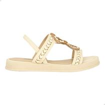 Sandalia feminina dakota flatform conforto pedraria original