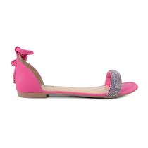 Sandália Feminina Dakota Rasteira Com Amarração Rosa - Y0332
