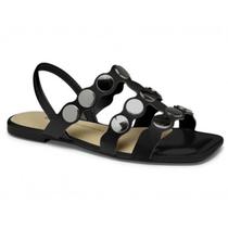 Sandália Feminina Dakota Rasteira Detalhe Metalizado Elástico Bico Quadrado Conforto Sandália Feminina Dakota Rasteira Detalhe Metalizado Elástico Bico Quadrado Conforto