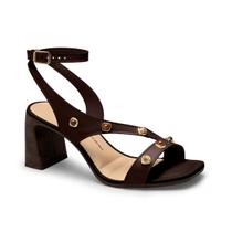 Sandalia Feminina Dakota Salto Alto Aplique Tachas Metais Tornozelo Moda Casual Ref: Y9501 Sandalia Feminina Dakota Salto Alto Aplique Tachas Metais Tornozelo Moda Casual Ref: Y9501