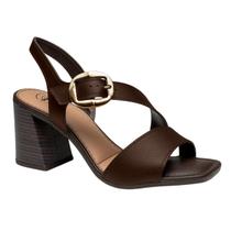 Sandalia Feminina Dakota Salto Alto Grosso Couro Festa Moda Casual Ref: Db162