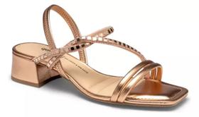 Sandália Feminina Dakota Salto Baixo 4cm Metalizada Y7391 Sandália Feminina Dakota Salto Baixo 4cm Metalizada Y7391