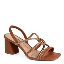 Sandália Feminina Dakota Salto Bloco Brilho Conforto Y9761