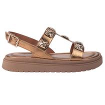 Sandalia Feminina Dakota Salto Flatform Metalizada