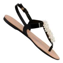 Sandalia Feminina Dakota Z2982 Perola Casual Levinha